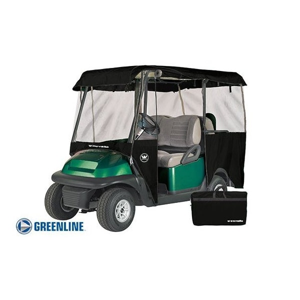 Eevelle Greenline 4 Passenger Drivable Golf Cart Enclosure - Jet Black GLEB04 - main